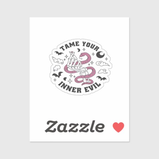 Skeleton Handje Making Heart Sticker (Vel)