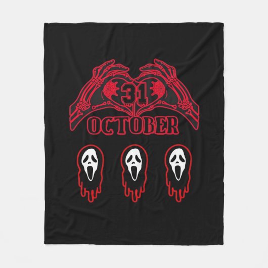 Skeleton Hands 31/10 Classic Fleece Deken (Voorkant)