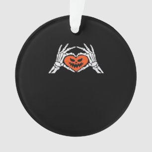 Skeleton Hands Een Spooky Halloween Heart Classic Ornament