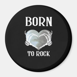 Skeleton Hands Grey Heart Graphic voor Classic Magneet