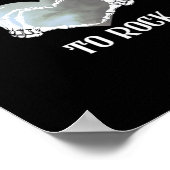 Skeleton Hands Grey Heart Graphic voor Classic Poster (Hoek)