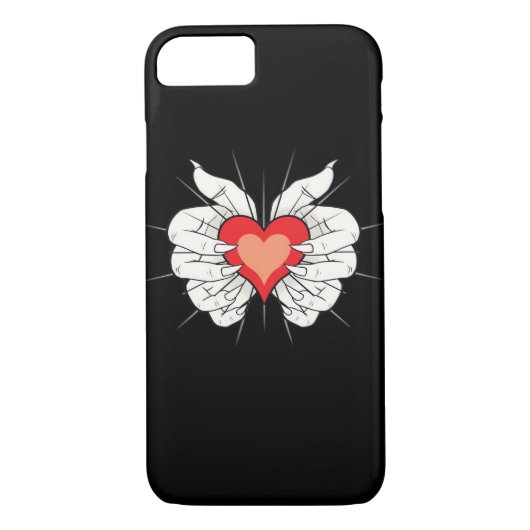 Skeleton Hands Heart Classic Case-Mate iPhone Case (Achterkant)