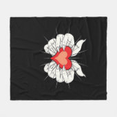 Skeleton Hands Heart Classic Fleece Deken (Voorkant (Horizontaal))