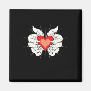 Skeleton Hands Heart Classic Magneet