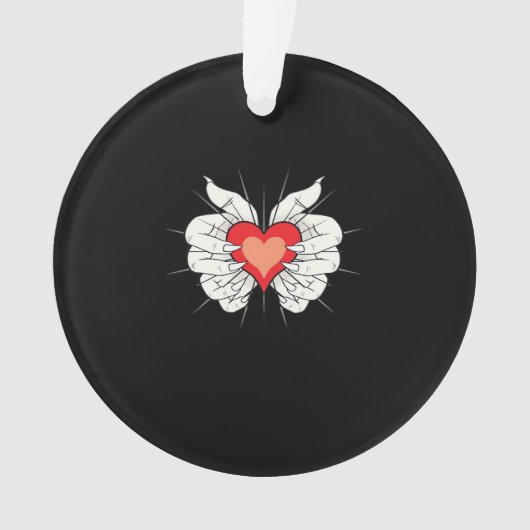 Skeleton Hands Heart Classic Ornament (voorkant)