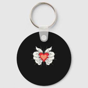 Skeleton Hands Heart Classic Sleutelhanger