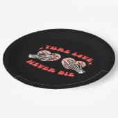 Skeleton Hands Heart Design Classic Papieren Bordje (Gekanteld)