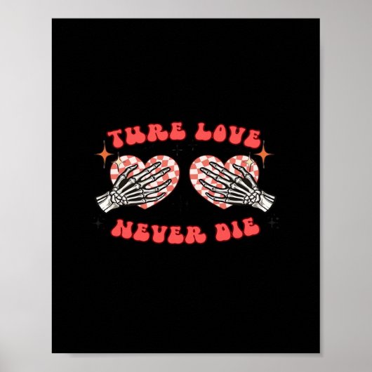 Skeleton Hands Heart Design Classic Poster (Voorkant)