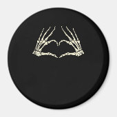Skeleton Hands Heart Funny Halloween Mannen Vrouwe Magneet (Voorkant)
