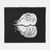 Skeleton Hands Heart – Gothic Heart Classic Fleece Deken (Voorkant (Horizontaal))