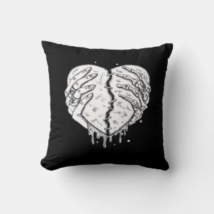 Skeleton Hands Heart – Gothic Heart Classic Kussen