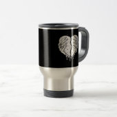 Skeleton Hands Heart – Gothic Heart Classic Reisbeker (Voorkant rechts)