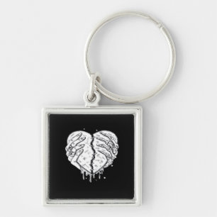 Skeleton Hands Heart – Gothic Heart Classic Sleutelhanger