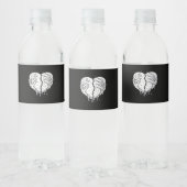 Skeleton Hands Heart – Gothic Heart Classic Waterfles Etiket (Flessen)