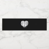 Skeleton Hands Heart – Gothic Heart Classic Waterfles Etiket (Enkel label)