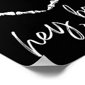 Skeleton Hands Heart Hey Boo Funny Halloween Men W Poster (Hoek)