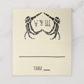 Skeleton Hands Heart Shape Custom Wedding (Buitenkant ongevouwen)