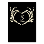Skeleton Hands Heart Shape Custom Wedding Kaart (Achterkant)