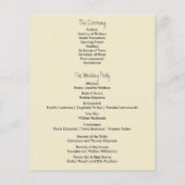 Skeleton Hands Heart Shape Custom Wedding Program (Achterkant)