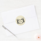 Skeleton Hands Heart Shape Custom Wedding Ronde Sticker (Envelop)