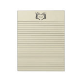 Skeleton Hands Heart Shape Custom Writing Paper Notitieblok (Gedraaid)