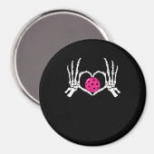 Skeleton Hands Heart Sign Funny Pickle Valentijns Magneet (Voorkant / Achterkant)