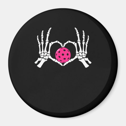 Skeleton Hands Heart Sign Funny Pickle Valentijns Magneet (Voorkant)