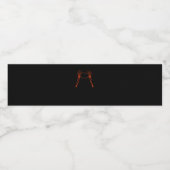 Skeleton Hands Heart Sign Kostuum Grappig Hallowee Waterfles Etiket (Enkel label)