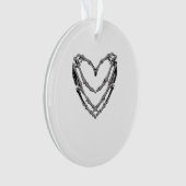 Skeleton Hands Heart Sign Retro Halloween Costuum Ornament (voorkant)