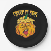 Skeleton Hands Heart Sign Retro Halloween Costuum Papieren Bordje (Voorkant)