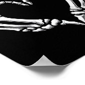 Skeleton Hands Heart Sign Retro Halloween Costuum Poster (Hoek)