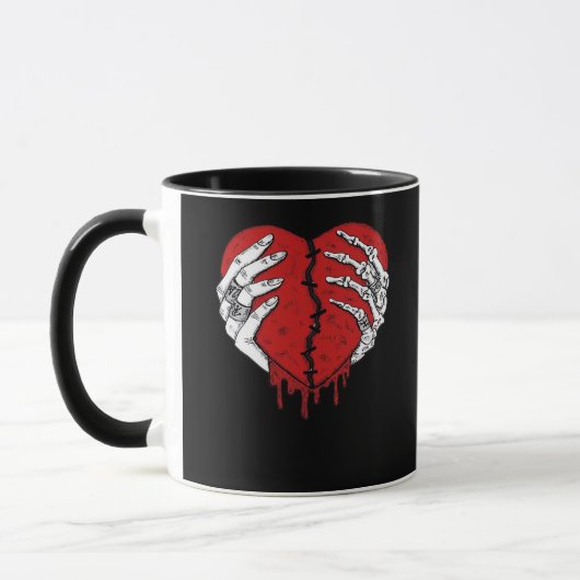 Skeleton Hands Hearts Classic Trending Mok (Links)