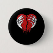 Skeleton Hands Hearts Classic Trending Ronde Button 5,7 Cm (Voorkant)