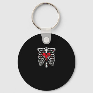 Skeleton Hands Holding Heart Halloween Kostuum Fun Sleutelhanger