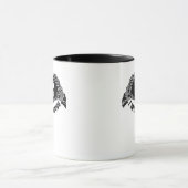 Skeleton Hands Skull, Halloween ontwerp voor backg Mok (Midden)