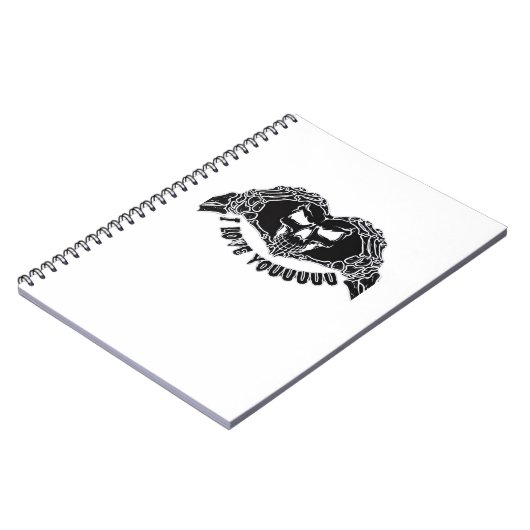 Skeleton Hands Skull, Halloween ontwerp voor backg Notitieboek (Linkerzijde)