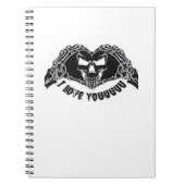 Skeleton Hands Skull, Halloween ontwerp voor backg Notitieboek (Voorkant)