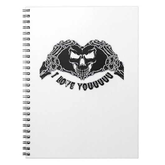 Skeleton Hands Skull, Halloween ontwerp voor backg Notitieboek (Voorkant)