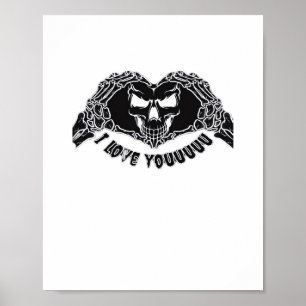 Skeleton Hands Skull, Halloween ontwerp voor backg Poster