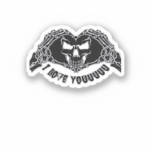 Skeleton Hands Skull, Halloween ontwerp voor backg Sticker (Voorkant)