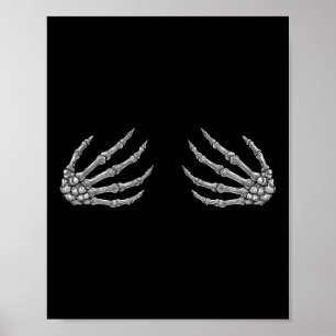 Skeleton Hands Women - Spooky Halloween Rock Band Poster