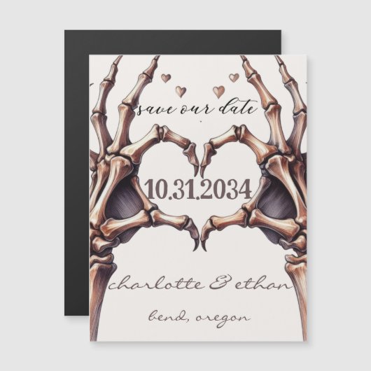 Skeleton Heart Enregistrer la carte magnétique Dat (Devant / Derrière)