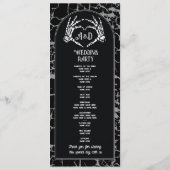 Skeleton Heart Halloween Welkomstceremonie Programma (Achterkant)