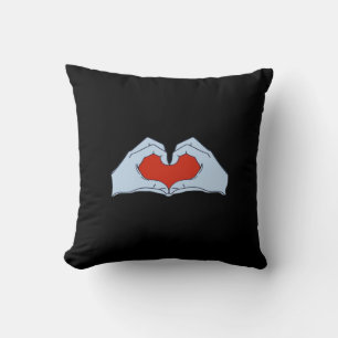 Skeleton Heart Hands Classic & Basic Halloween Kussen
