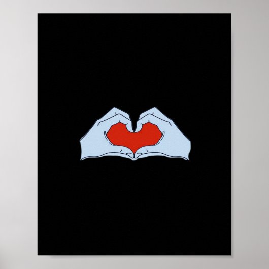 Skeleton Heart Hands Classic & Basic Halloween Poster (Voorkant)