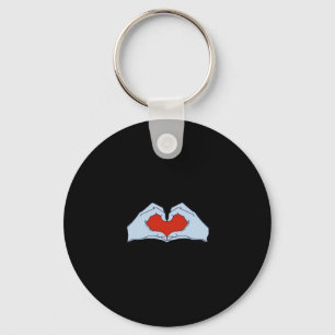 Skeleton Heart Hands Classic & Basic Halloween Sleutelhanger