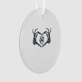 Skeleton Heart Hands Classic Design voor Halloween Ornament (voorkant)