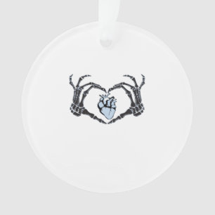 Skeleton Heart Hands Classic Design voor Halloween Ornament