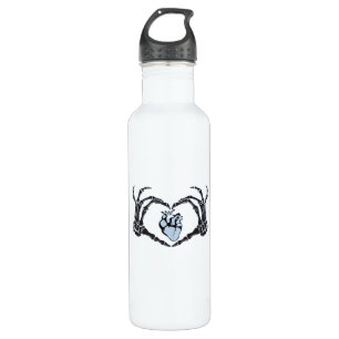 Skeleton Heart Hands Classic Design voor Halloween Waterfles