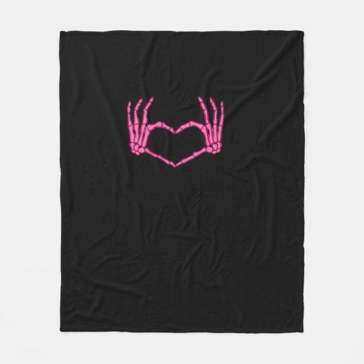 Skeleton Heart Hands Classic Fleece Deken (Voorkant)